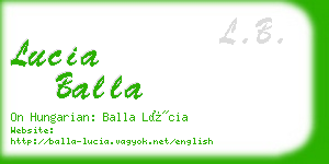 lucia balla business card
